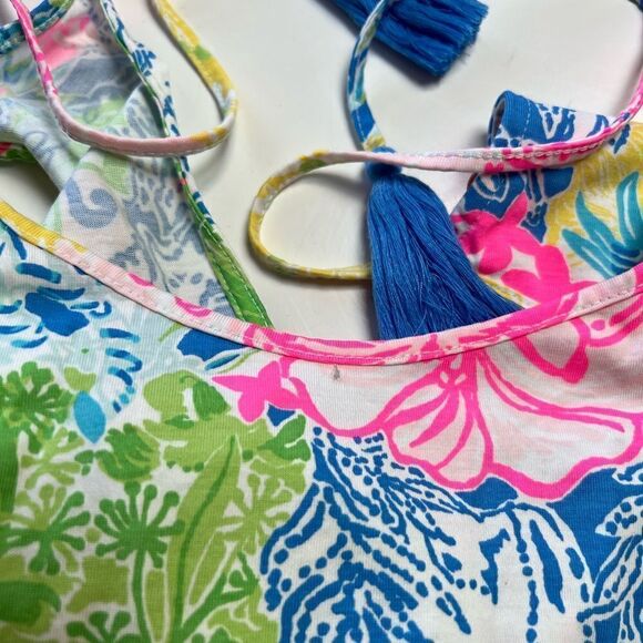 Gorgeous Neon Rainbow Lilly Pulitzer Margot Cheek To Cheek Print Dress - Picture 6 of 6